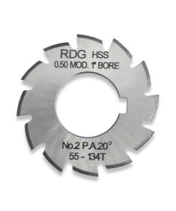 0.5 MODULE INVOLUTE GEAR CUTTER NUMBER 2