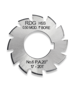 0.5 MODULE INVOLUTE GEAR CUTTER NUMBER 6