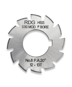 0.5 MODULE INVOLUTE GEAR CUTTER NUMBER 8