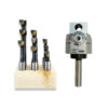 Silver boring head kit - 1/2" straight shank + 9pc brazed boring tool set - metric