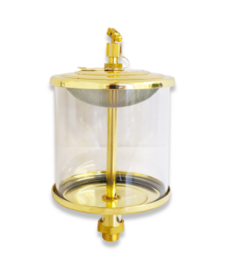 1 x Large Brass Drip Feed Oiler 185mm high X 106mm diameter 3/8" BSP 3/8 X 4''
