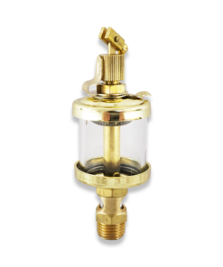 1 x Small Drip Feed Oiler 91mm high X 34mm diameter 1/4 BSP 1/4 x 1 1/4''