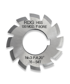 1.5  MODULE INVOLUTE GEAR CUTTER NUMBER 3,  1" BORE