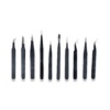 10PC GENERAL PURPOSE TWEEZER SET STAINLESS STEEL WITH POUCH