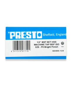 Presto 1/2" x 16tpi BSF HSS Set of 3 taps