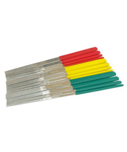 12PC DIAMOND FILE FLAT ROUND HAND TOOLS 140 200 400 GRIT FILES