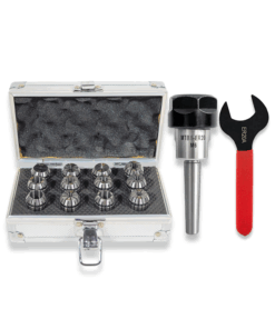 1MT ER20 COLLET CHUCK + 12PC COLLETS + SPANNER (1-13MM CAPACITY) BY RDGTOOLS