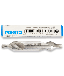 Presto 3.15mm x 8mm Shank HSS Centre Drill DIN333A