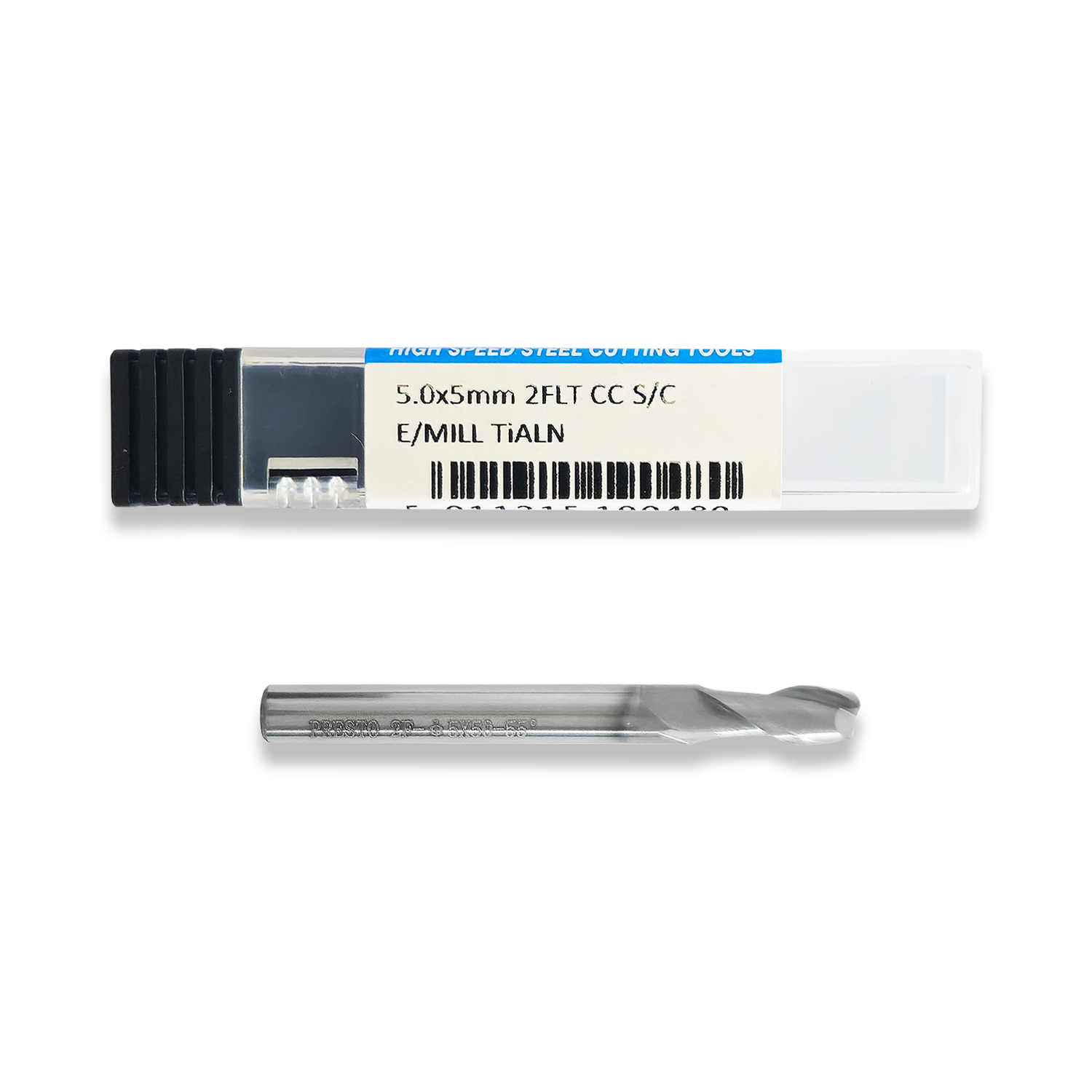 PRESTO 5.0mm x 5.0mm Solid Carbide 2 Flute Slot Drill | End Mill
