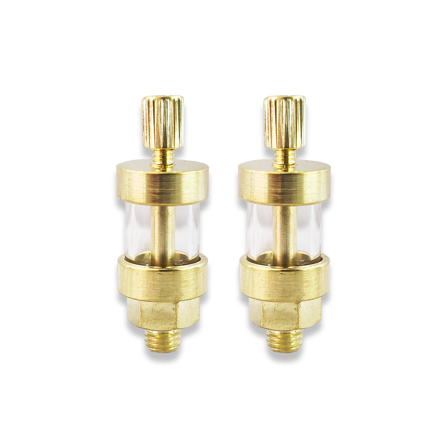 2 x Tiny Drip Feed Oilers 31mm high X 11mm dia