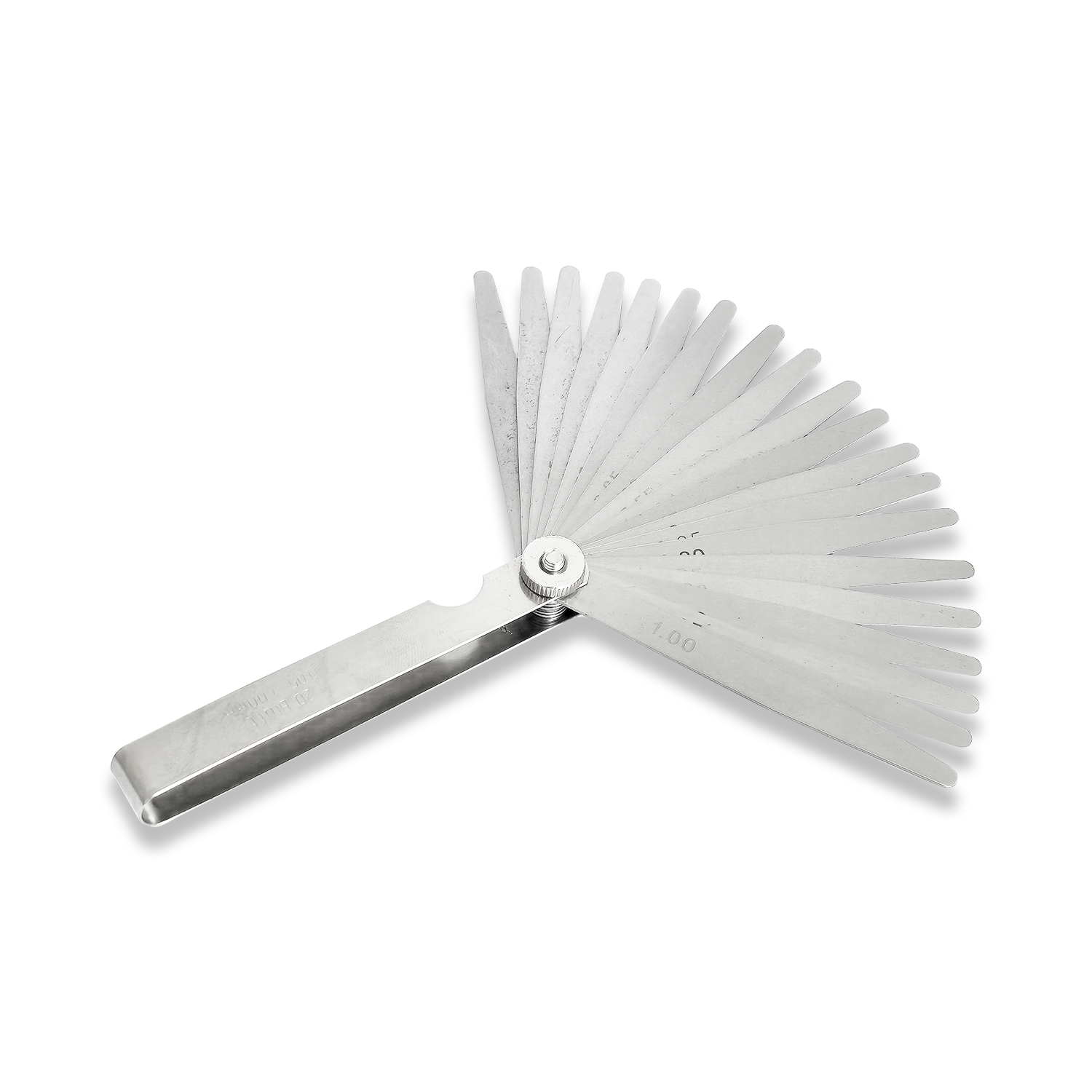 20PC FEELER / THICKNESS GAUGE SET TAPERED RANGE 0.05 - 1MM