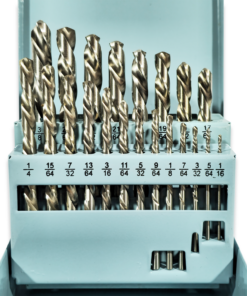 Alternative view of 21pc HSS left hand drill set imperial sizes 1/16" - 3/8"