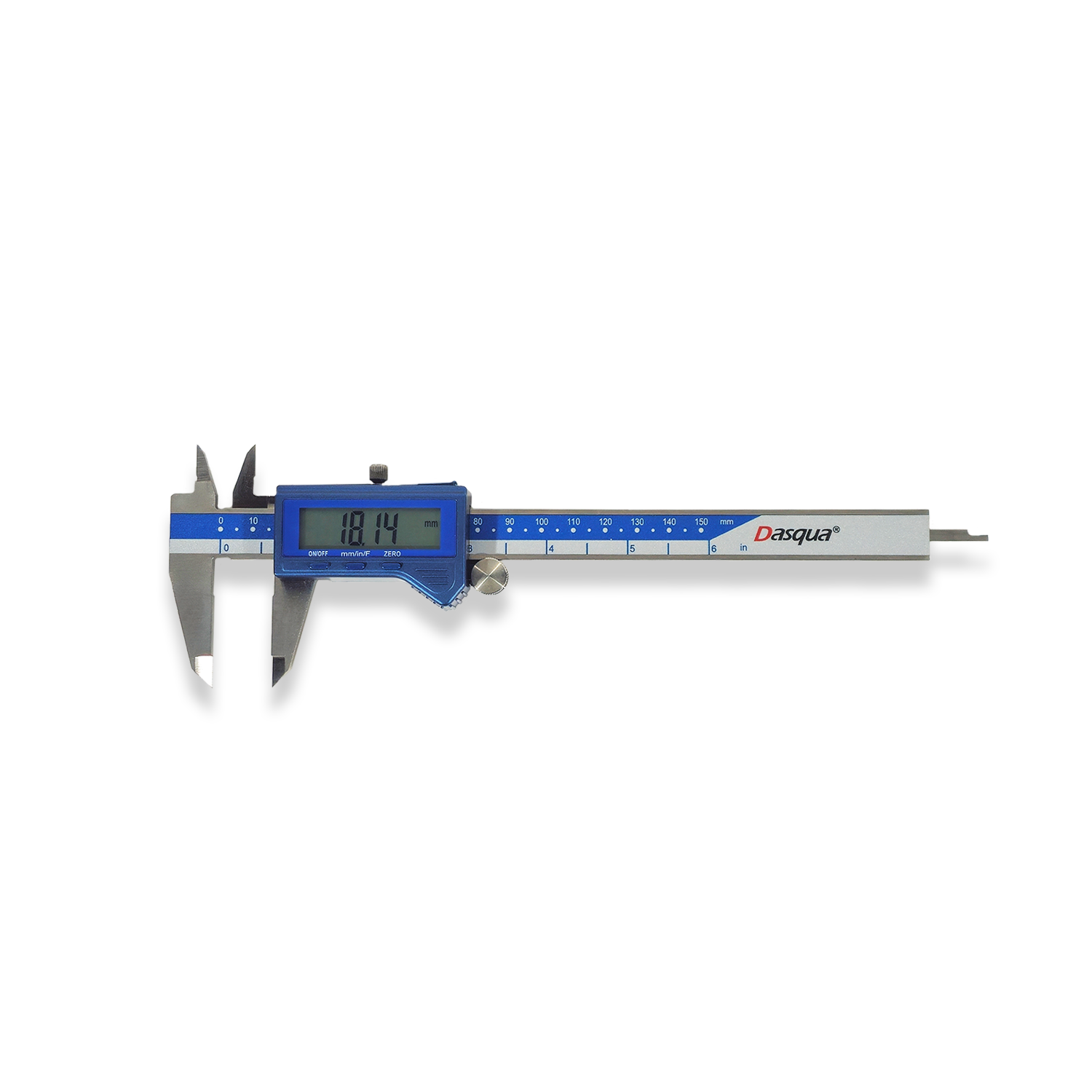 Dasqua 4pc Measuring Set Digital Caliper, Outside Micrometer, Square and Ruler 2210-8204 - Image 4