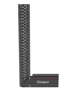 Dasqua multi function square 250mm black anodized laser engraved scale 1804-5221