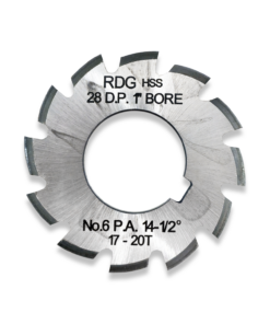 28 DP INVOLUTE GEAR CUTTERS NUMBER 6