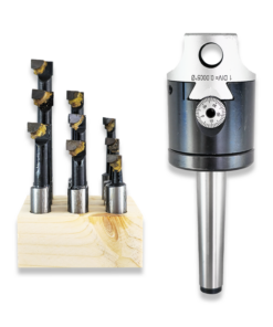 2MT Boring head - 2" diameter with 9pc brazed boring tool set