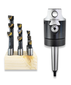 2MT Boring head - 2" diameter with tanged arbor and 9pc brazed boring tool set