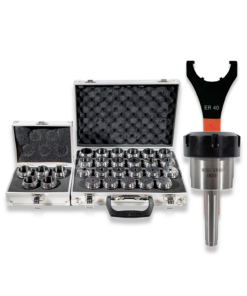 2MT ER40 COLLET SET LARGER RANGE COLLETS (3-30MM) CHUCK AND SPANNER BY RDGTOOLS