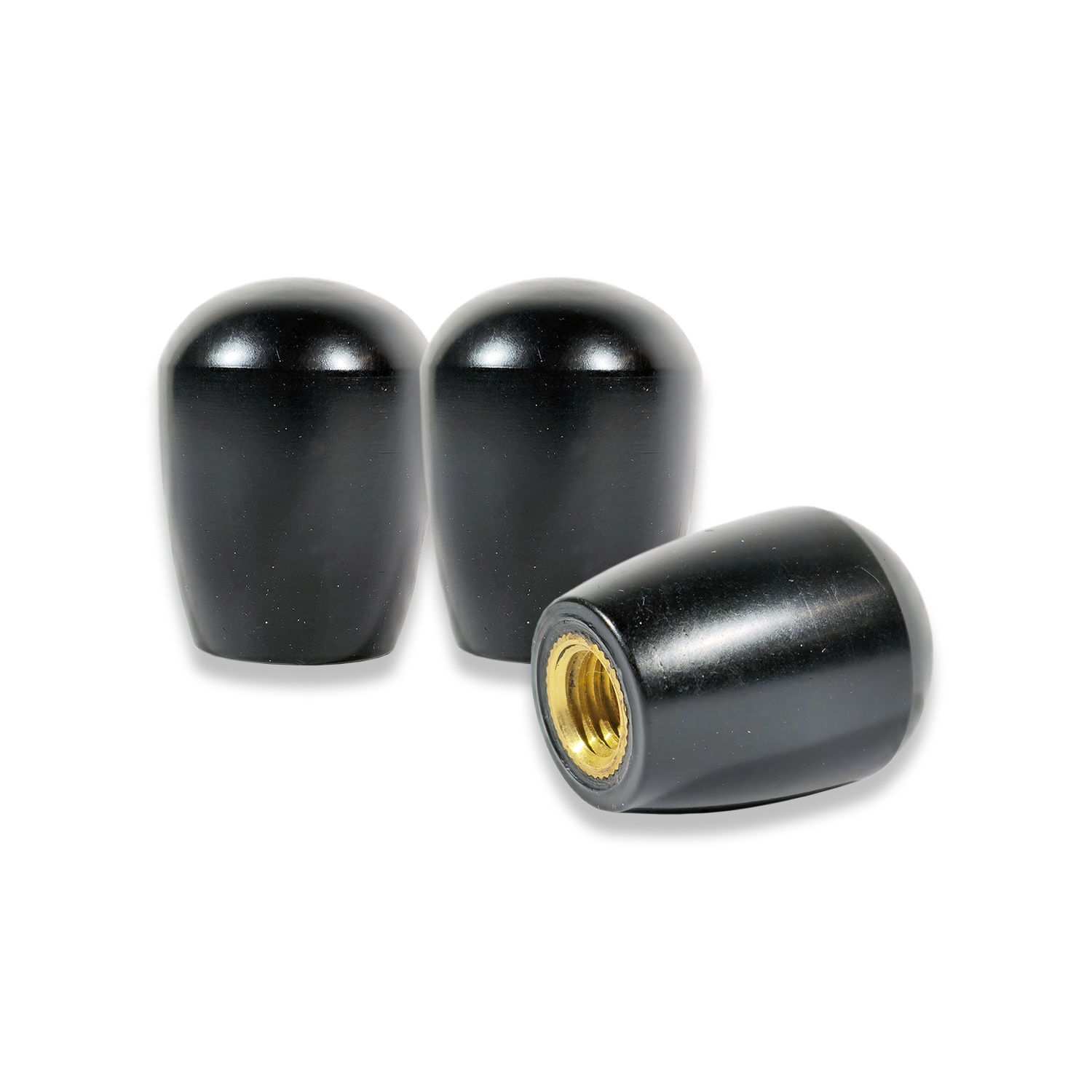 3 X LARGE 32MM X 24.5MM MACHINE CURVED KNOB 10MM THREAD