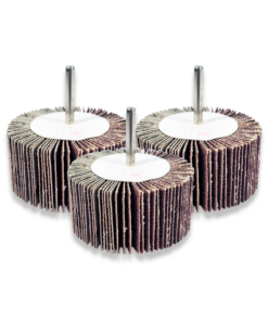 3 x FLAP WHEELS (SAND PAPER) 80mm x 40mm (6mm shank)