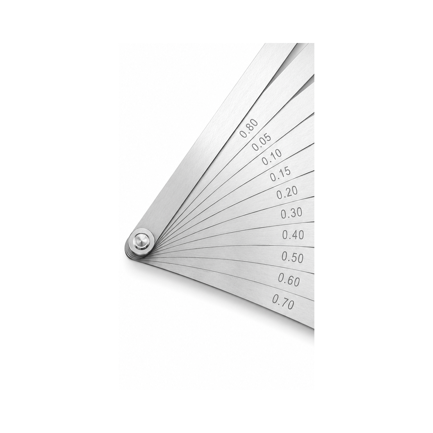 10PC FEELER / THICKNESS GAUGE SET RANGE 0.05 - 0.8MM 300MM LONG - Image 2