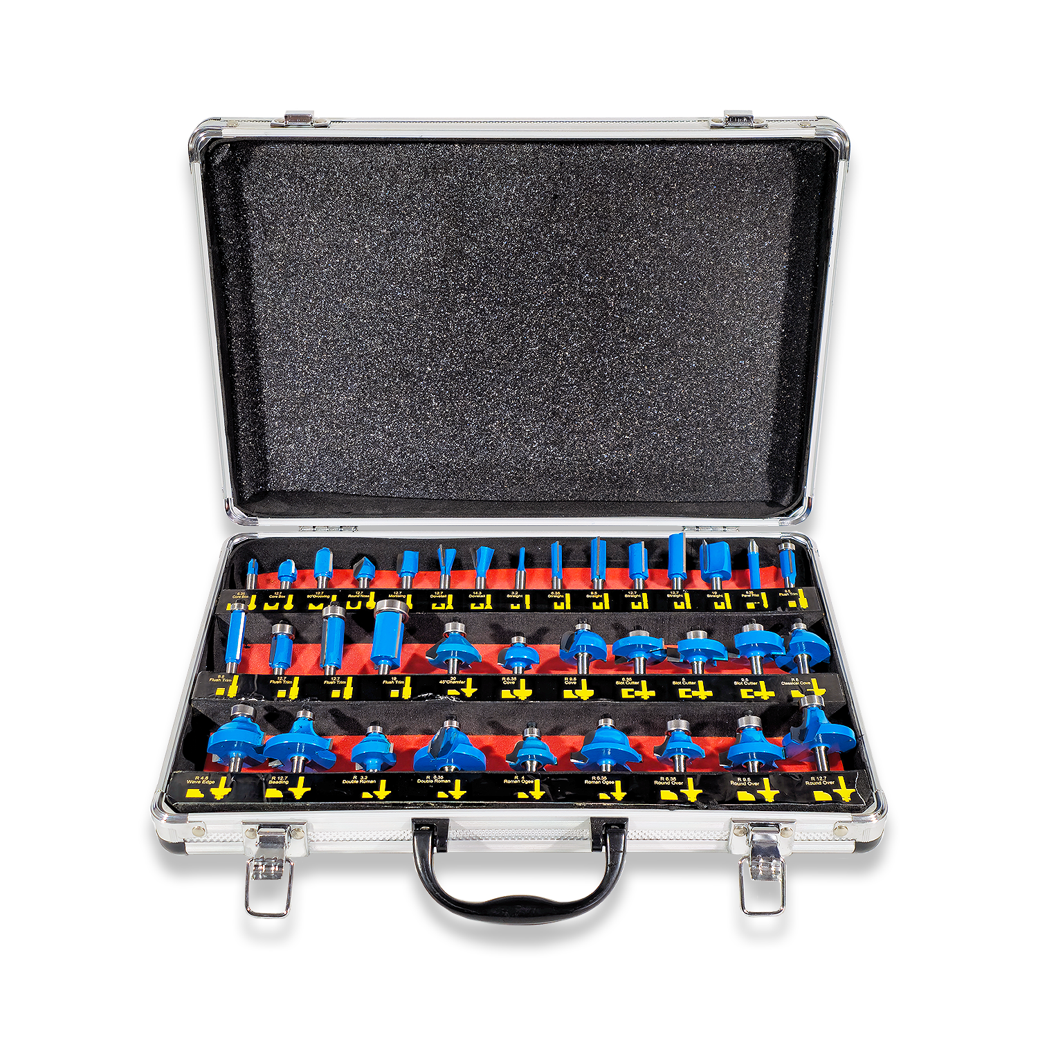 35PC WOOD ROUTER BIT SET 1/4" SHANK FLUSH TRIM GROOVE ROUND