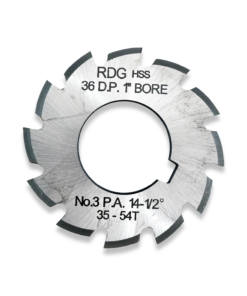 36 DP INVOLUTE GEAR CUTTERS NUMBER 3