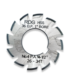 36 DP INVOLUTE GEAR CUTTERS NUMBER 4