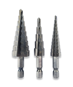 3PC STEP DRILL SET METRIC HSS HEX SHANK 2MM - 20MM