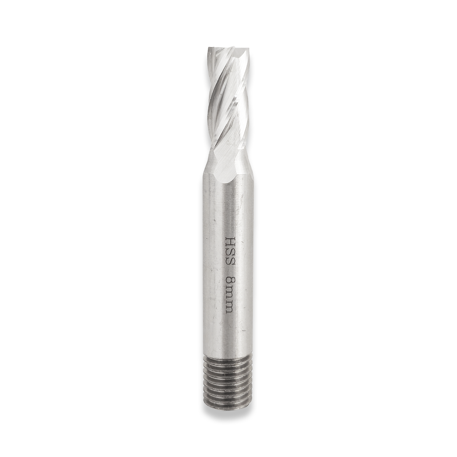 4 FLUTE ENDMILL (THREADED SHANK) 8MM DIAMETER