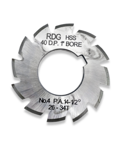 40 DP INVOLUTE GEAR CUTTERS NUMBER 4
