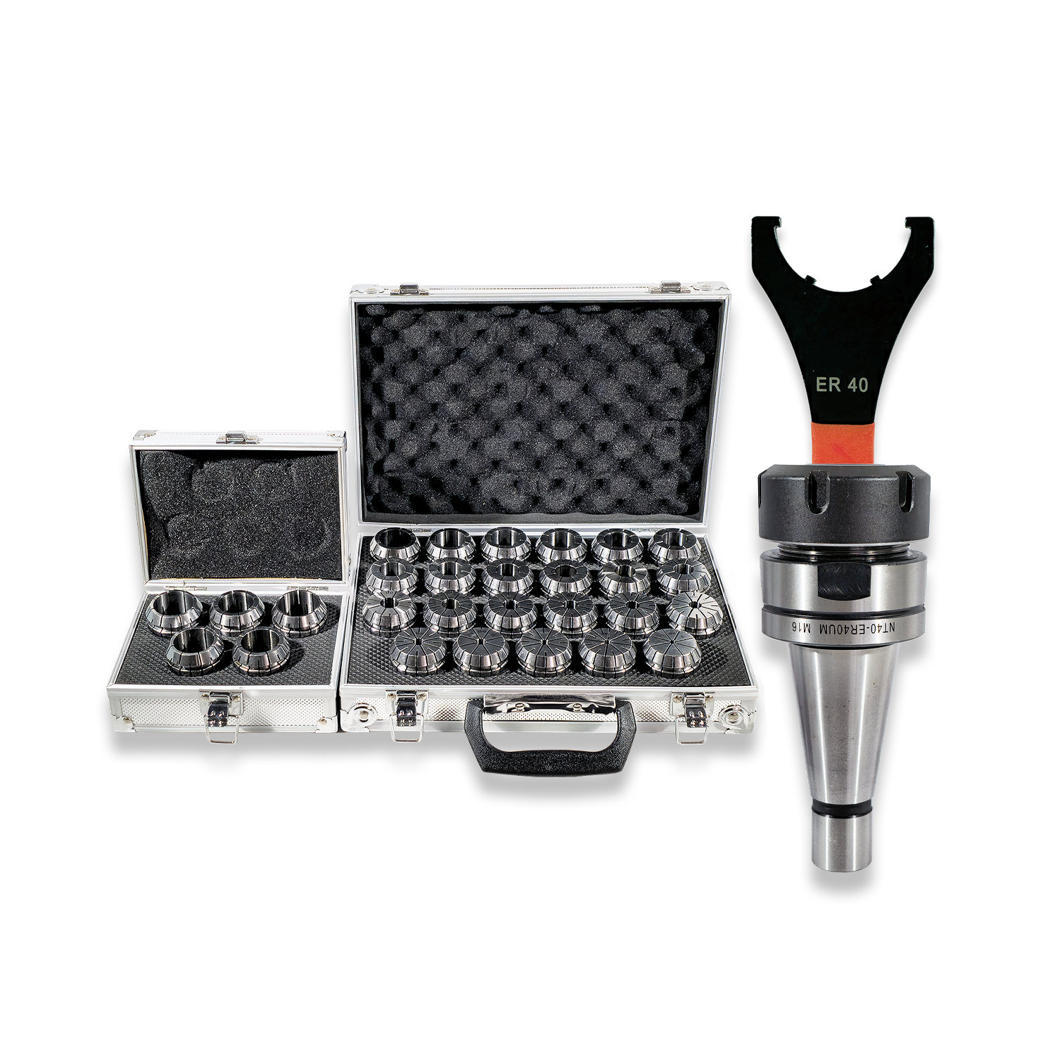 40INT ER40 COLLET SET LARGER RANGE COLLETS (3-30MM) CHUCK AND SPANNER BY RDGTOOLS