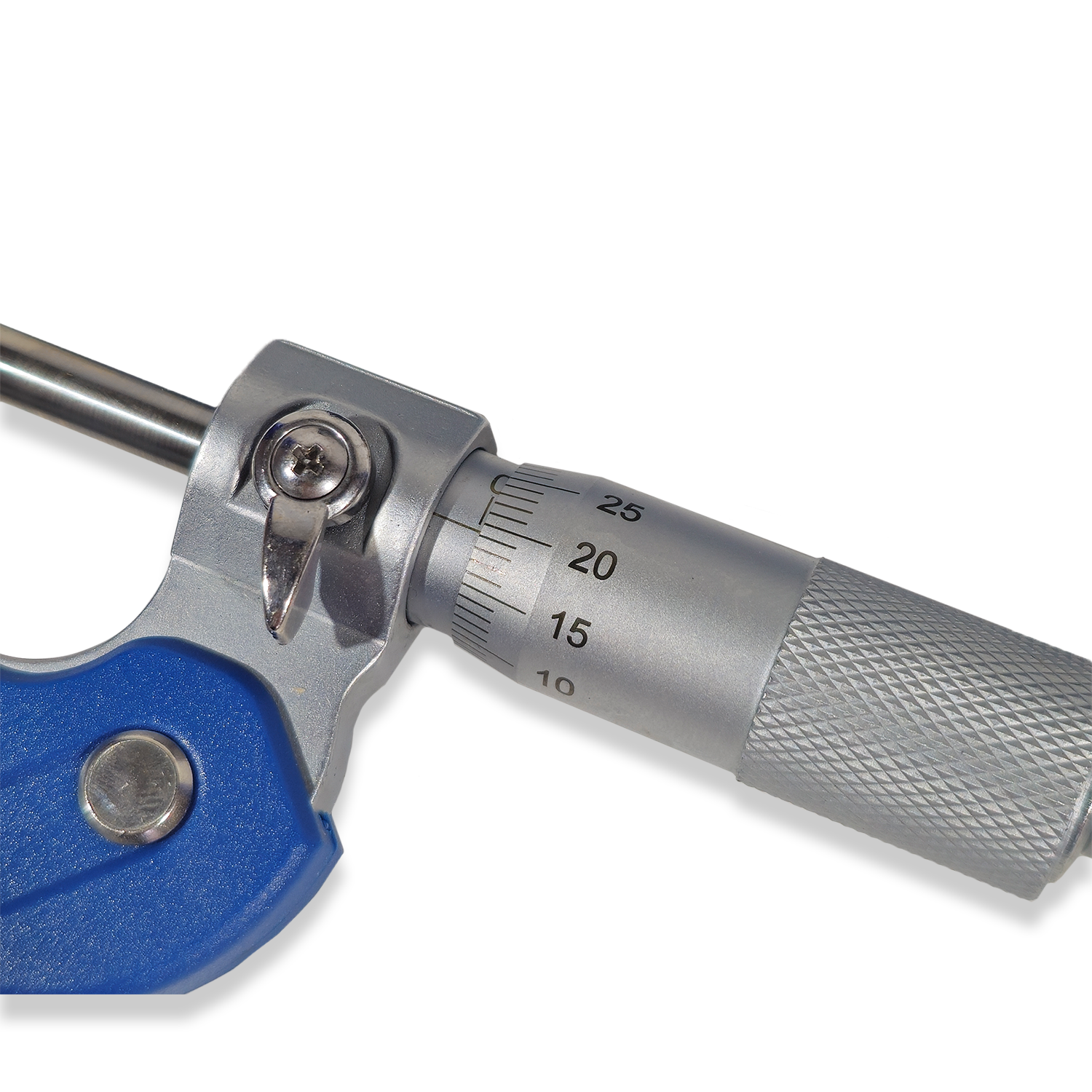 Dasqua 0-25mm mechanical Micrometer 0.01mm Graduations 4111-5205 Chrome Plated Frame - Image 2
