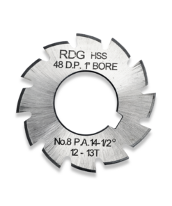 48 DP INVOLUTE GEAR CUTTERS NUMBER 8
