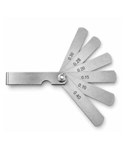 6PC FEELER / THICKNESS GAUGE SET RANGE 0.1-0.4MM / 0.004 - 0.016"
