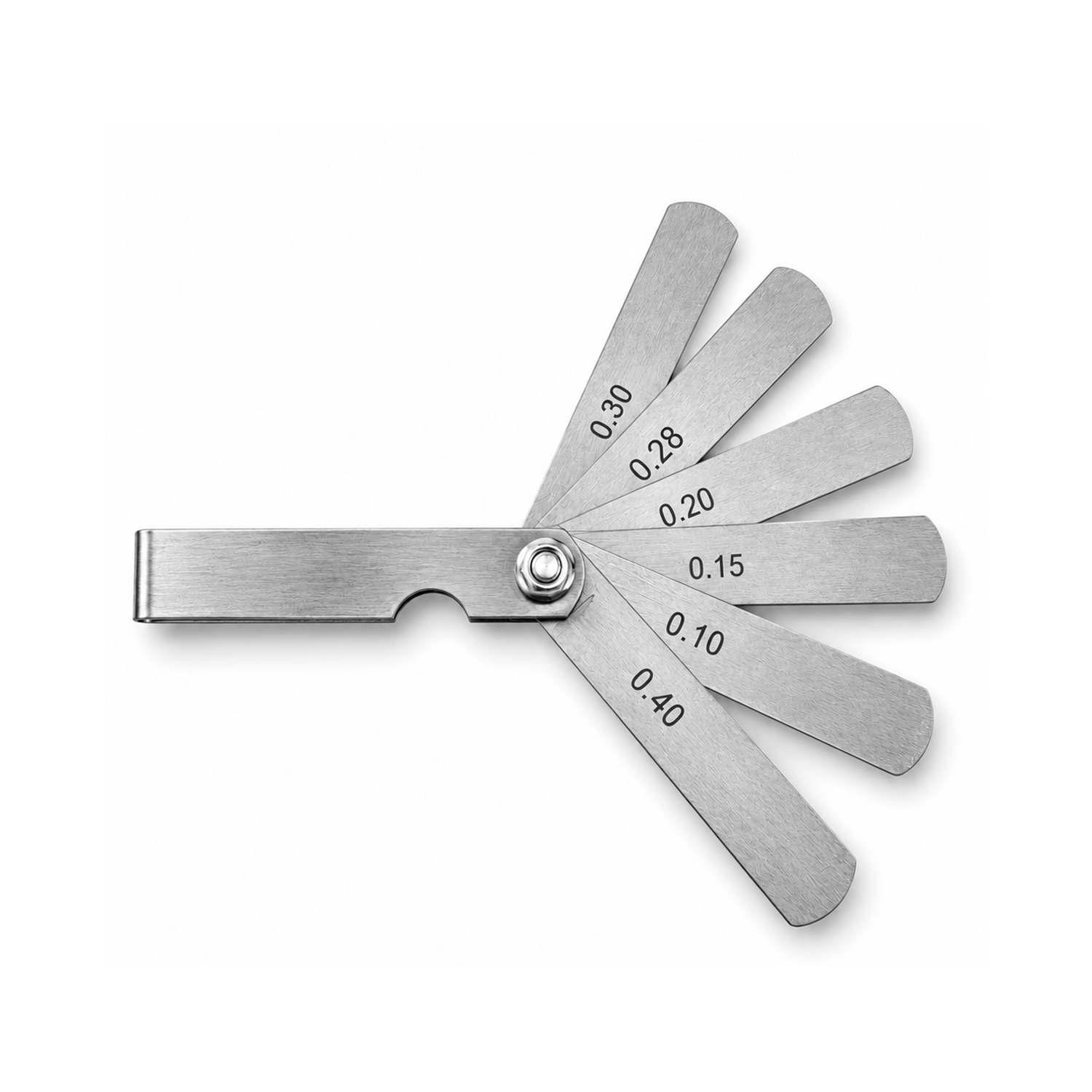 6PC FEELER / THICKNESS GAUGE SET RANGE 0.1-0.4MM / 0.004 - 0.016"