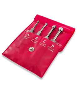 Alternative view of 4PC Small Hole Gauges / telescoping to measure range 1/8 - 1/2 inches.