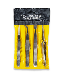 Alternative view of 4PC TWEEZER SET STAINLESS STEEL JEWELLERY MAKING WATCHMAKING TOOLS