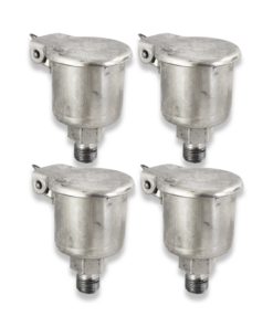 4X 1" SPRING OIL CUPS STRAIGHT FITTING 1/8" BSP FITTING