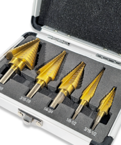 Alternative view of 5PC STEP DRILL SET IMPERIAL HSS TITANIUM 3/16 - 1-3/8"