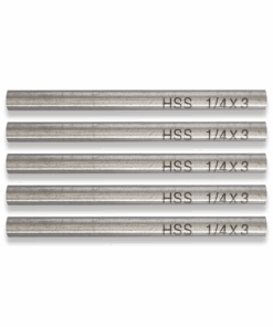 5PCS ROUND TOOL STEEL 1/4" x 3" LONG BLANK END