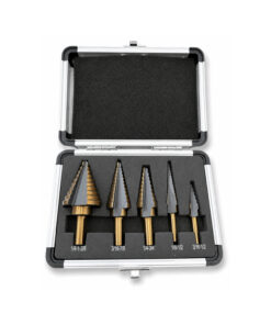 5PC STEP DRILL SET IMPERIAL HSS TITANIUM 3/16 - 1-3/8"
