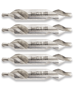 Presto 3.15mm x 8mm Shank HSS Centre Drill DIN333A x 5