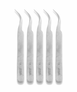 5x 7A ANTI MAGNETIC TWEEZER BENT FORKS STAINLESS PICK UP TOOL