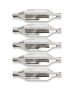 Presto 8mm x 20mm Shank HSS Centre Drill DIN333A x 5