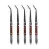 5x CROSS LOCK FIBRE TWEEZER BENT JAWS JEWELLERY MAKING
