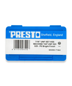 Presto UK 7/16" UNF HSS Set of 3 taps