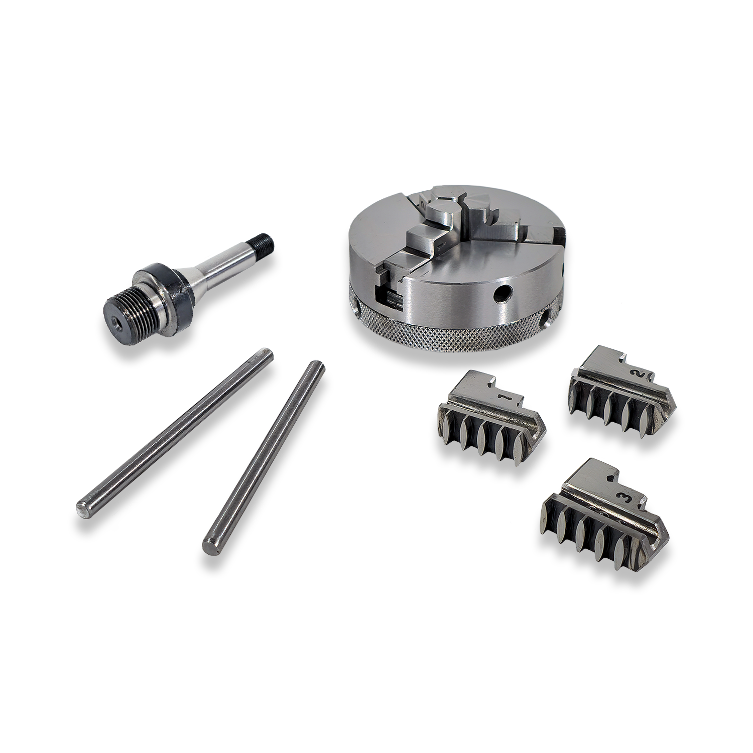 8MM 3 JAW LATHE CHUCK 50MM ECONOMY CHUCK + ARBOR