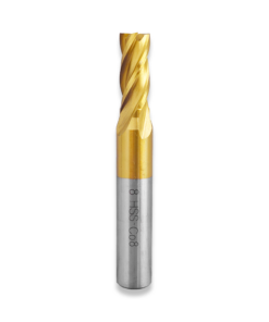 8MM COBALT TIN HSSC08 COATED ENDMILL