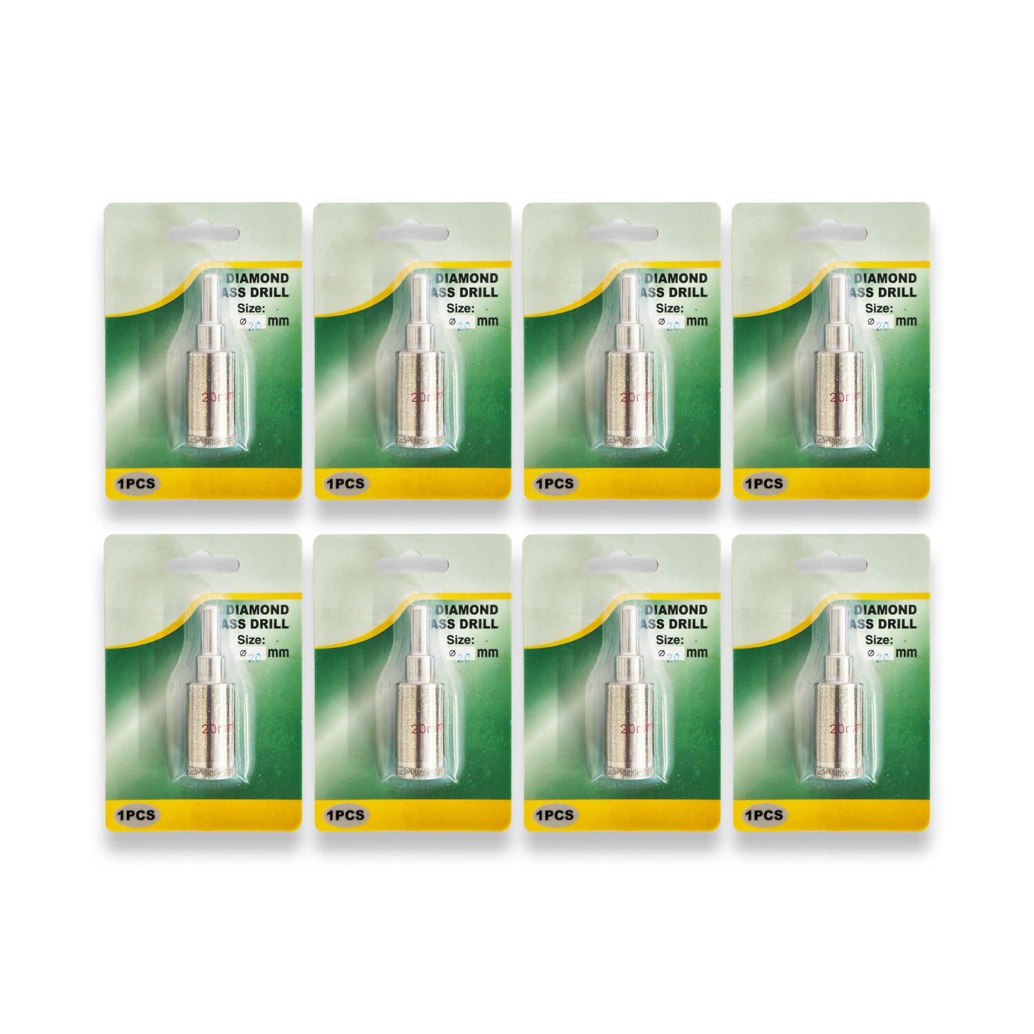 8PC 20MM DIAMOND HOLE SAW DRILL BIT CUTTER FOR GLASS TILE CERAMIC MARBLE